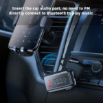 FM transmiter Y4 USB TF Bluetooth 5.0, call ID, modlularni, handsfree crni - Slika 7