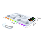 HA8008 EL RGB multifunkcionalni punjac i cooler za PS5 konzolu beli - Slika 4