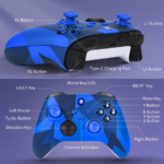 Joypad WIFI kontroler za XBOX One, XBOX X series, PC Windows, PS 3 mermerno plava - Slika 3