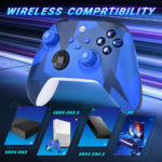 Joypad WIFI kontroler za XBOX One, XBOX X series, PC Windows, PS 3 mermerno plava - Slika 8