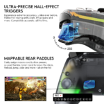 Joypad wireless Fantech WGP14V2 NOVA PRO multiplatform RGB CLEAR crni - Slika 6