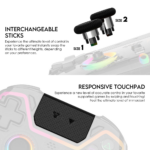 Joypad wireless Fantech WGP14V2 NOVA PRO multiplatform RGB CLEAR crni - Slika 12