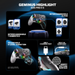 Joypad wireless Fantech WGP15V2S EOS PRO II S Geminus multiplatform RGB crni - Slika 7