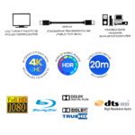 Kabl HDMI na HDMI 4K 20m JWD-02-20 - Slika 3