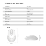 Kancelarijski mis Fantech W191s Go beli - Slika 6