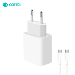 Kucni punjac Coteci 20W sa PD na lightning kablom beli