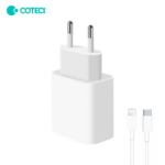 Kucni punjac Coteci 20W sa PD na lightning kablom beli - Slika 2