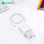 Kucni punjac Coteci 20W sa PD na lightning kablom beli - Slika 4