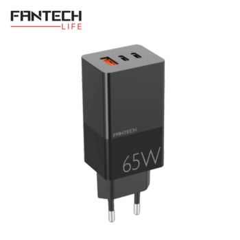 Kucni punjac Fantech CWG301 2xPD + QC 65W crni