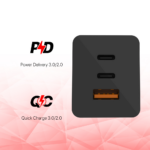 Kucni punjac Fantech CWG301 2xPD + QC 65W crni - Slika 4