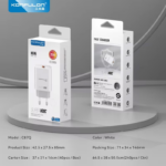 Kucni punjac KONFULON C87Q, 3A, 25W, sa Type C kablom beli - Slika 4