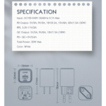 Kucni punjac LDNIO A2317C, 3.6A, QC3.0 18W, PD 30W sa Type C na Type C kablom beli - Slika 8