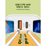 Kucni punjac LDNIO A2526C PD, QC4+, QC3.0, PPS 45W Type C na Type C - Slika 6