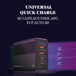 Kucni punjac LDNIO A4808Q, QC4+, PD3.0, LED 70W crni - Slika 5