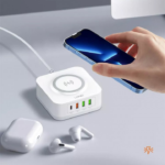 Kucni punjac LDNIO AW004 32W Desktop Wireless Quick Charge 3.0 + PD 30W beli - Slika 7