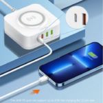 Kucni punjac LDNIO AW004 32W Desktop Wireless Quick Charge 3.0 + PD 30W beli - Slika 8