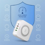 Kucni punjac LDNIO AW004 32W Desktop Wireless Quick Charge 3.0 + PD 30W beli - Slika 9