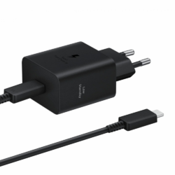 Kucni punjac PD Fast charger 45W redizajn za Samsung sa PD Type C kablom CE crni