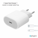 Kucni Punjac Pluginn PD Fast 20W za iPhone 11-14 sa PD lightning kablom CE beli
