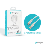 Kucni punjac Pluginn PI-D61S, PD3.0, PPS, 20W sa PD iPhone lightning kablom beli CE - Slika 3