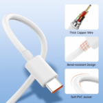 Kucni punjac Xiaomi HyperCharge 67W sa USB na Type C kablom beli EU - Slika 2