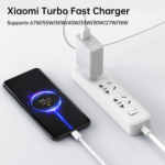 Kucni punjac Xiaomi HyperCharge 67W sa USB na Type C kablom beli EU - Slika 3
