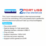 KVM switch 2 PC-a na isti monitor,mis,tastaturu JWD-SP27 - Slika 7