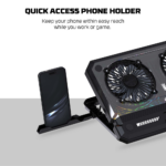 Laptop Cooler Fantech NC21 RGB crni - Slika 6