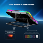 Laptop Cooler Fantech NC22 RGB crni - Slika 7