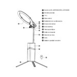 Tripod + LED ring lampa multifinkcionalna sa postoljem crna - Slika 7