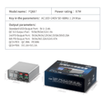 Mega-Idea multifunkcionalni desktop punjac sa PQ687 (87W,Display, Fast charging, 6 port) - Slika 6