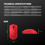 Mis Wireless Gaming Fantech WG13P Tanto Pro P crveni - Slika 12