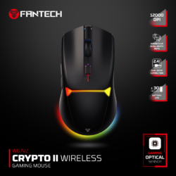 Mis Wireless Gaming Fantech WG7V2 Crypto II crni
