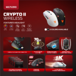 Mis Wireless Gaming Fantech WG7V2RD Crypto II crni - Slika 3