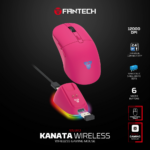 Mis Wireless Gaming Fantech WG9RD Kanata pink - Slika 2