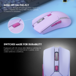 Mis Wireless Gaming Fantech WGC2 Venom II ljubicasti - Slika 4