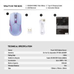 Mis Wireless Gaming Fantech WGC2 Venom II ljubicasti - Slika 9