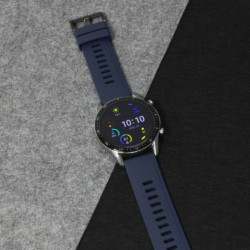 Narukvica trendy za smart watch 22mm teget crna kopca