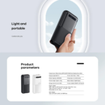 Power bank prenosiva baterija REMAX Piloteer Series RPP-72 20W+22.5W Fast Charging 20000mAh beli - Slika 7