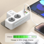 Produzni kabl LDNIO SE2337 2500W (lopov) EU 2 uticnice + 2xUSB QC3.0 18W, PD 20W beli - Slika 6