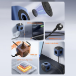 Produzni kabl LDNIO SE3338, 3 uticnice, USB, 2xPD, 6u1, GAN, 65W total power - Slika 10
