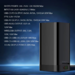 Produzni kabl LDNIO SEW4485 2500W EU 4 uticnice + 3xUSB QC PD 30W, Wireless 15W, PPS, Tajmer 2m crni - Slika 11