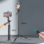 Selfie stick A66 + tripod crni - Slika 6