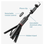 Selfie stick Q12S + tripod pink - Slika 7
