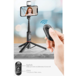 Selfie stick Q12S + tripod pink - Slika 10