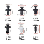 Set kopci i zabica za auto, plastika, crni - Slika 2
