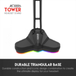 Stalak za slusalice Fantech AC3001S RGB crveni - Slika 2