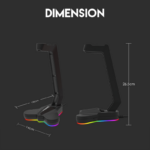 Stalak za slusalice Fantech AC3001S RGB crveni - Slika 7