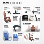 Stolica Gaming Fantech GC193 plava - Slika 5