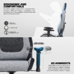 Stolica Gaming Fantech GC195 siva - Slika 5